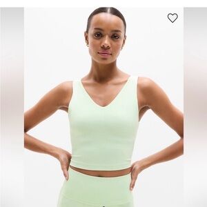 NWT Athleta 'Transcend' V-Neck Crop Bra (A-C Cups) - Small in 'Honeydew'